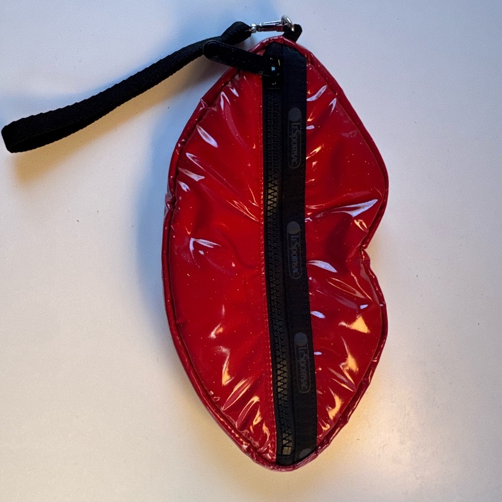 LeSportsac x Libertine Shiny Red Lips Wristlet